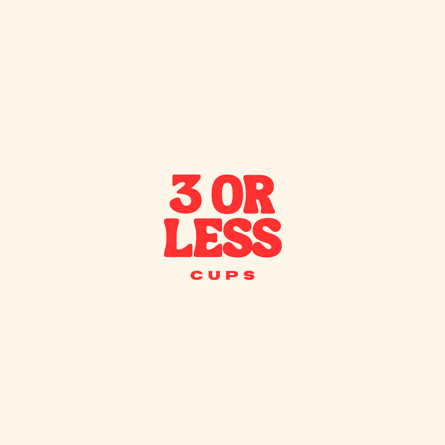 3 vasos o menos