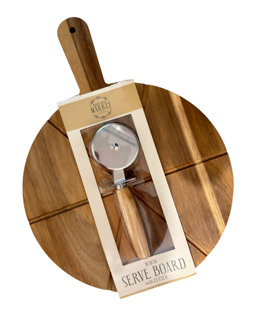 Bamboo Pizza Board Set