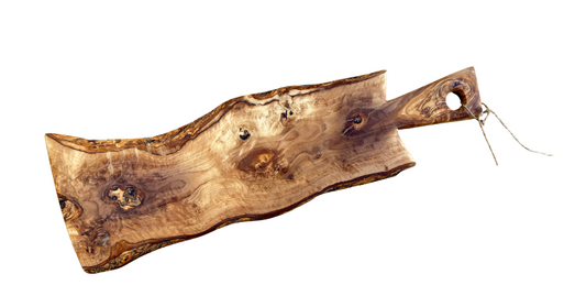 Personalized Solid Teak Cutting Board with Handle